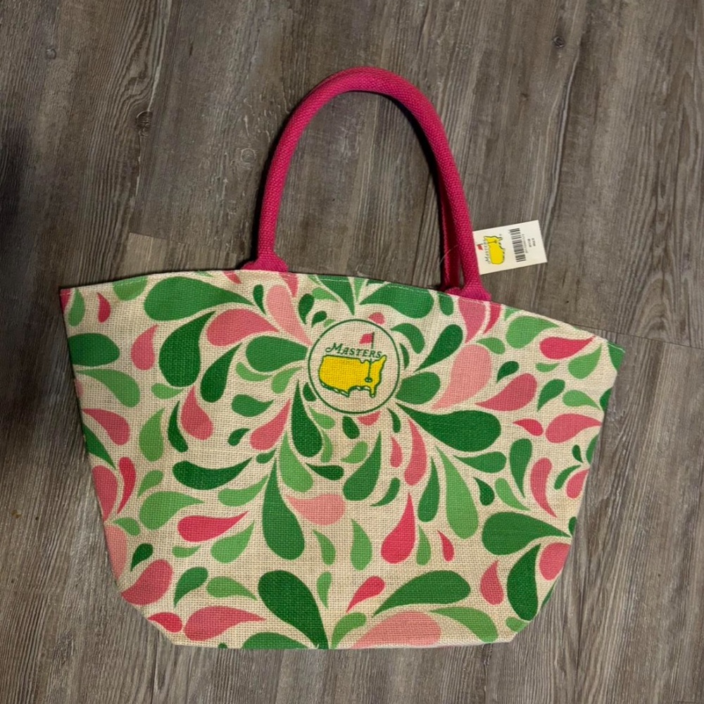 NWT Masters Golf Tournament Straw tote bag